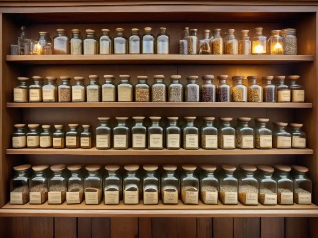 Antigua tienda de hierbas: Anís estrellado y su uso tradicional Apotecario con anís estrellado: Beneficios curativos y tradición