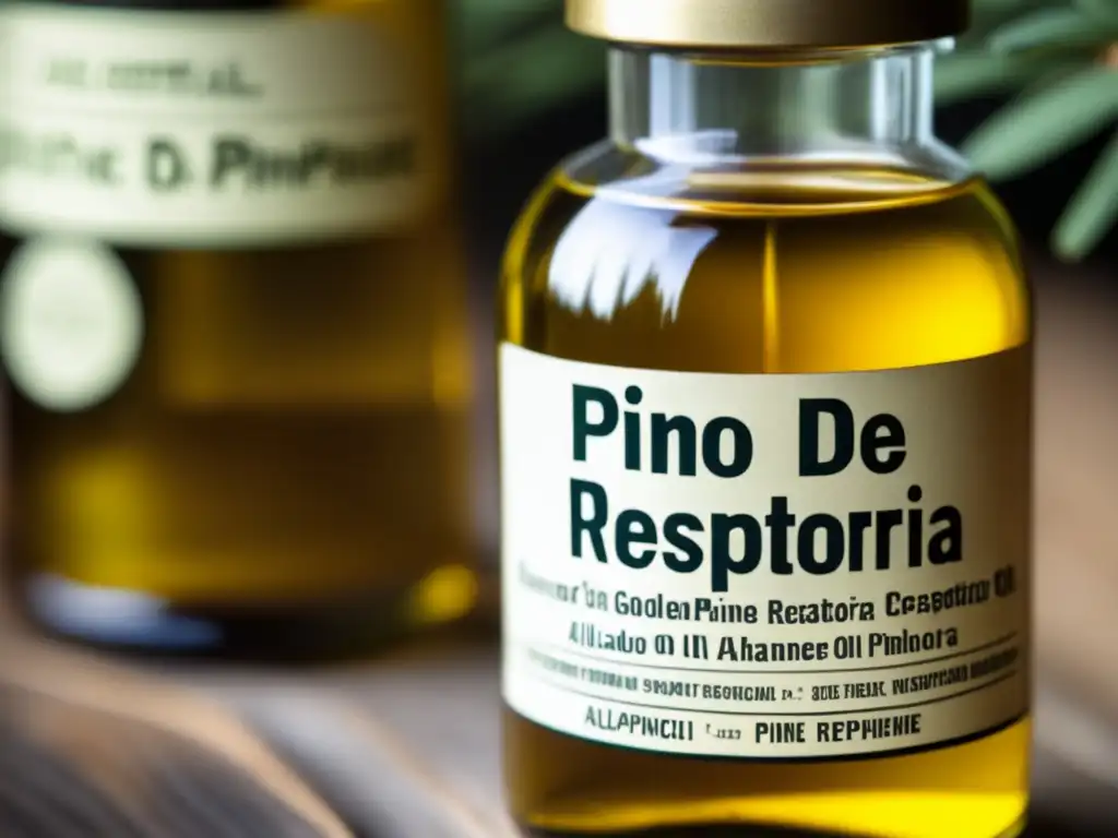 Frasco de Aceite de Pino: Beneficios para la Salud Respiratoria Beneficios del aceite de pino para la salud respiratoria