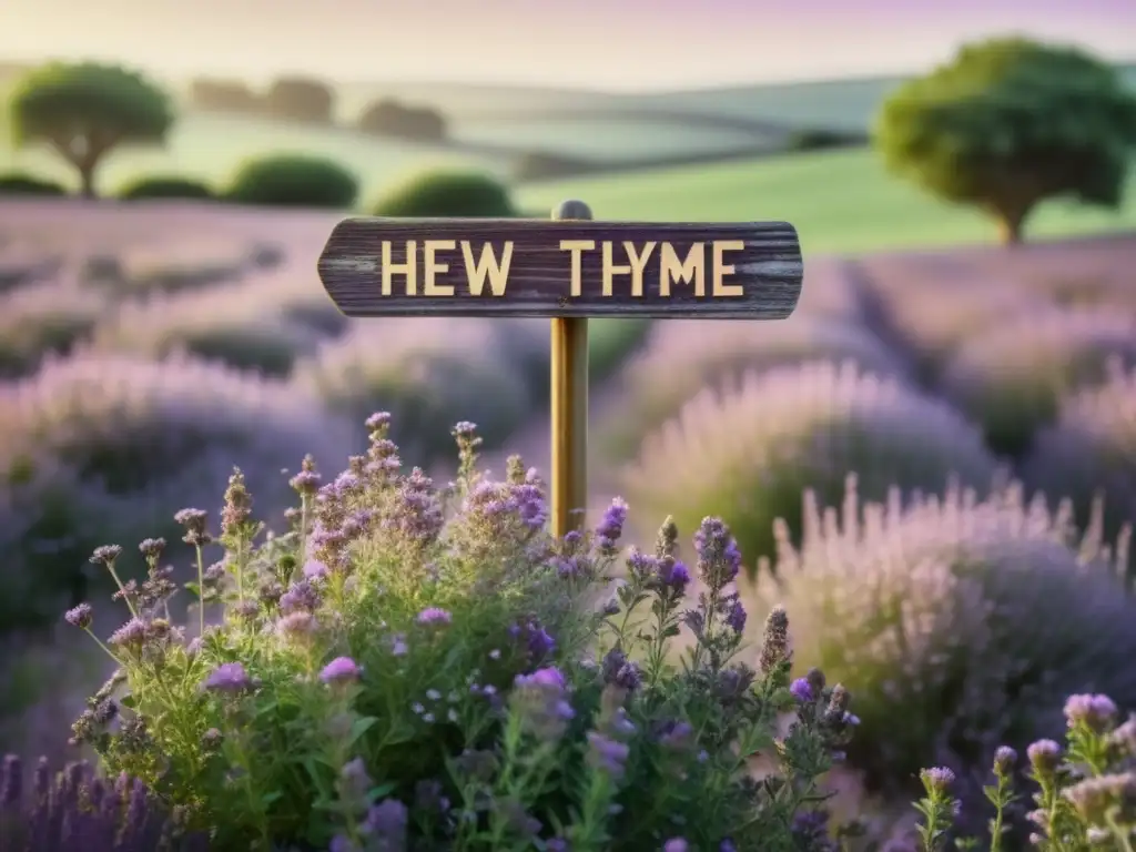 Campo de tomillo en flor: belleza y poder de sanación Imagen campo de tomillo en flor: Beneficios y usos curativos del tomillo, naturaleza y belleza