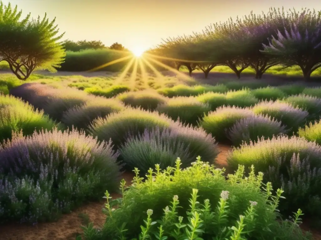 Campo de tomillo en flor Beneficios curativos del tomillo: campo de tomillo en flor, belleza natural y propiedades terapéuticas