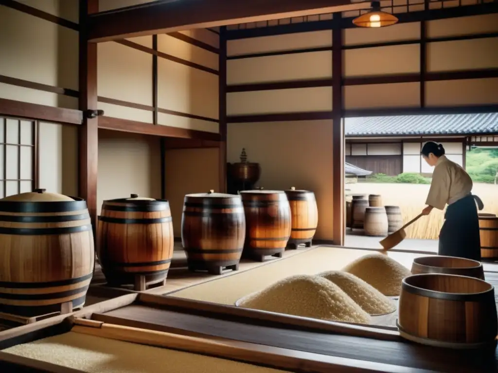Proceso tradicional de sake: selección y fermentación de arroz con beneficios curativos