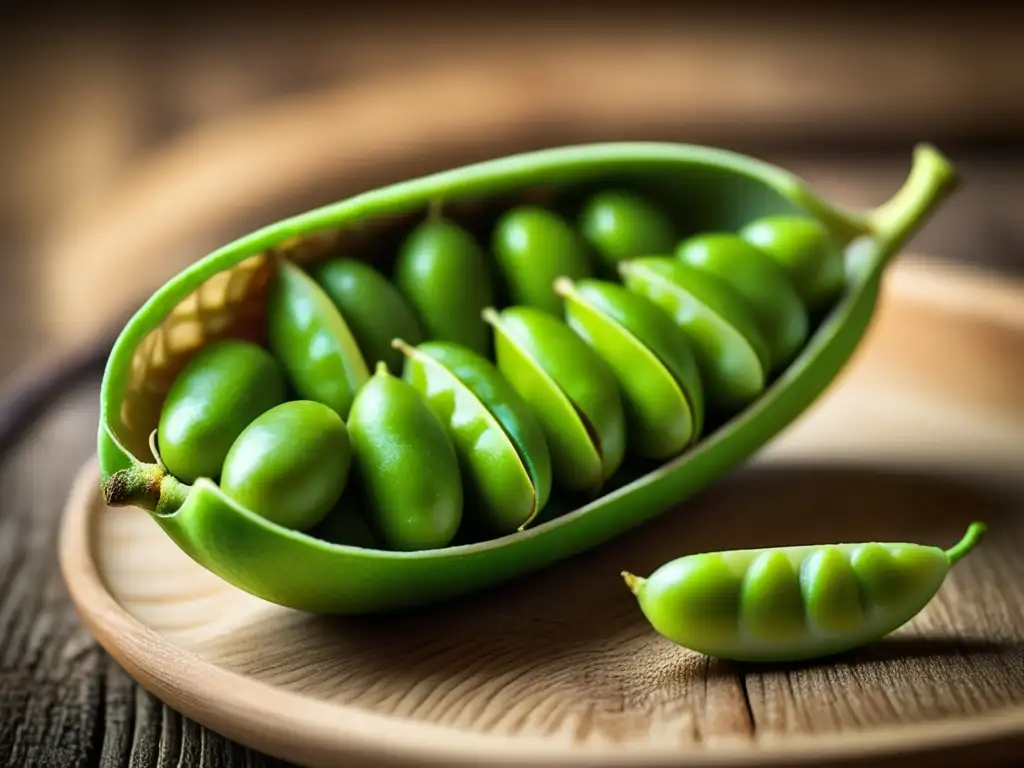 Deliciosa edamame verde fresca Edamame fresco y vibrante: Propiedades curativas del edamame