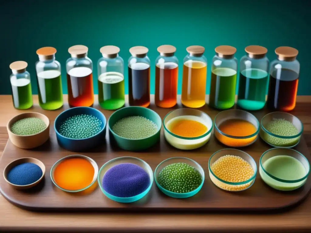 Escena de laboratorio vintage con probióticos Escena de laboratorio vintage con probióticos curativos