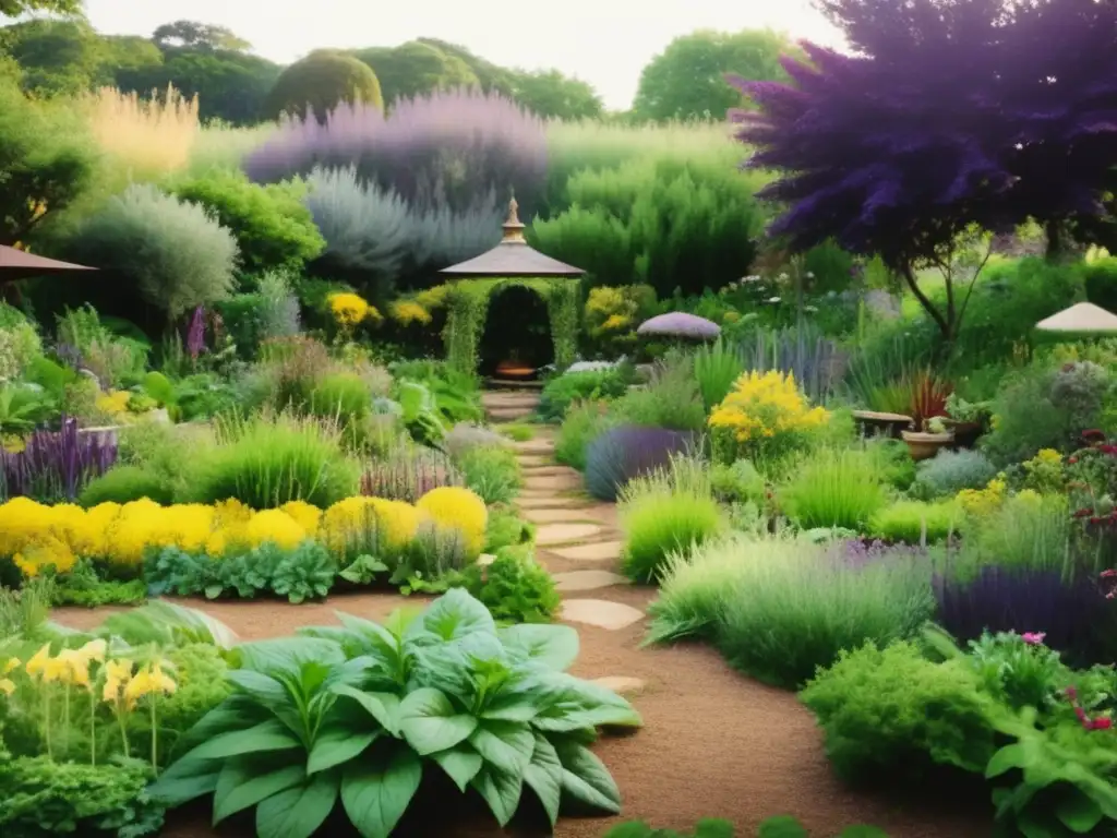 Jardín curativo tradicional: conexión ancestral Beneficios de alimentos curativos tradicionales en jardín de sanación ancestral