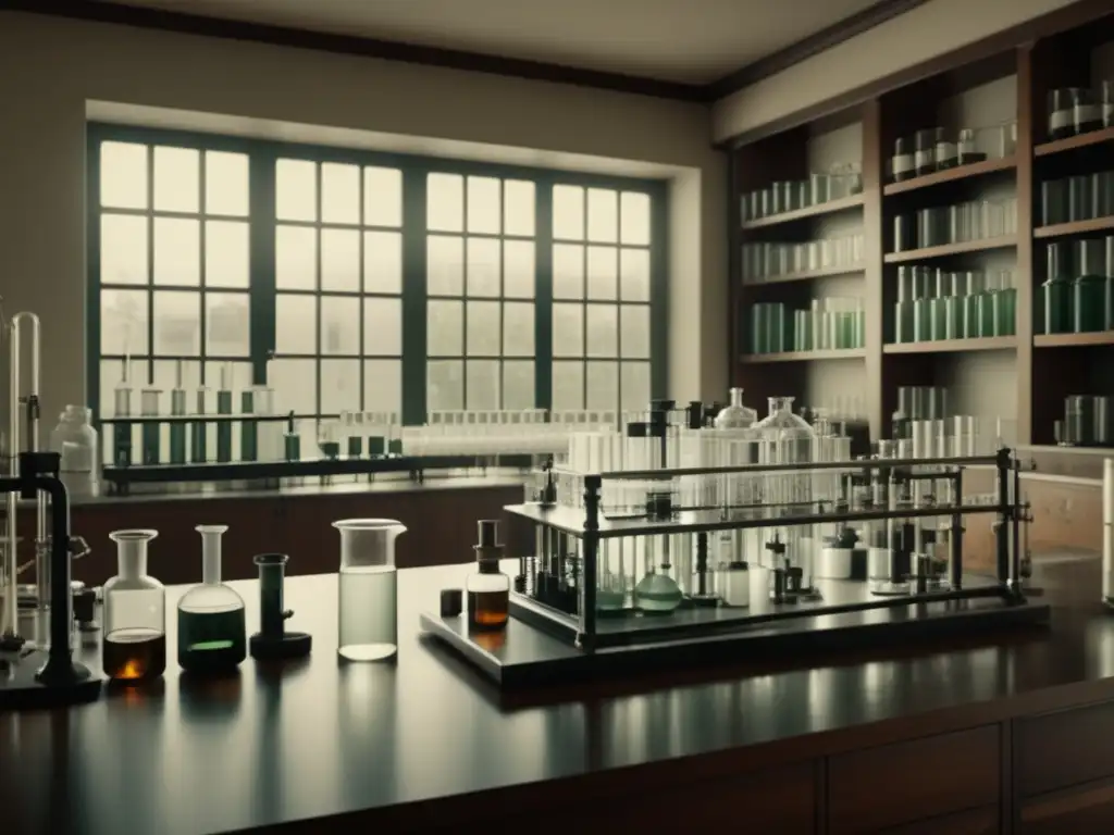 Laboratorio histórico médico Imagen de laboratorio médico histórico: Comparación eficacia tratamientos medicina tradicional
