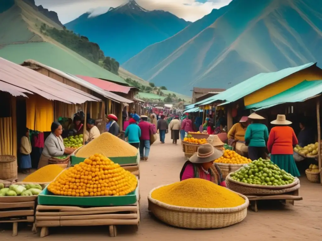 Mercado vibrante en los Andes Mercado andino: aguaymanto, comunidad y propiedades medicinales