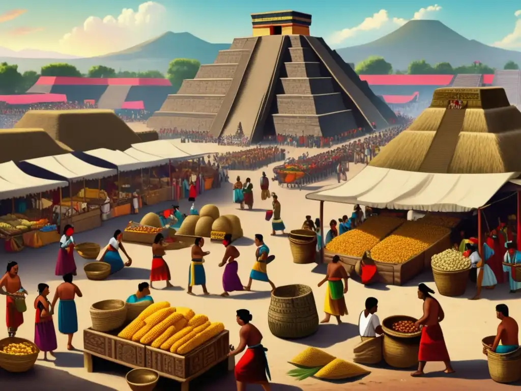 Mercado azteca: colores, actividad y maíz Mercado azteca: vida, colores y maíz - Beneficios curativos del maíz en la cultura azteca