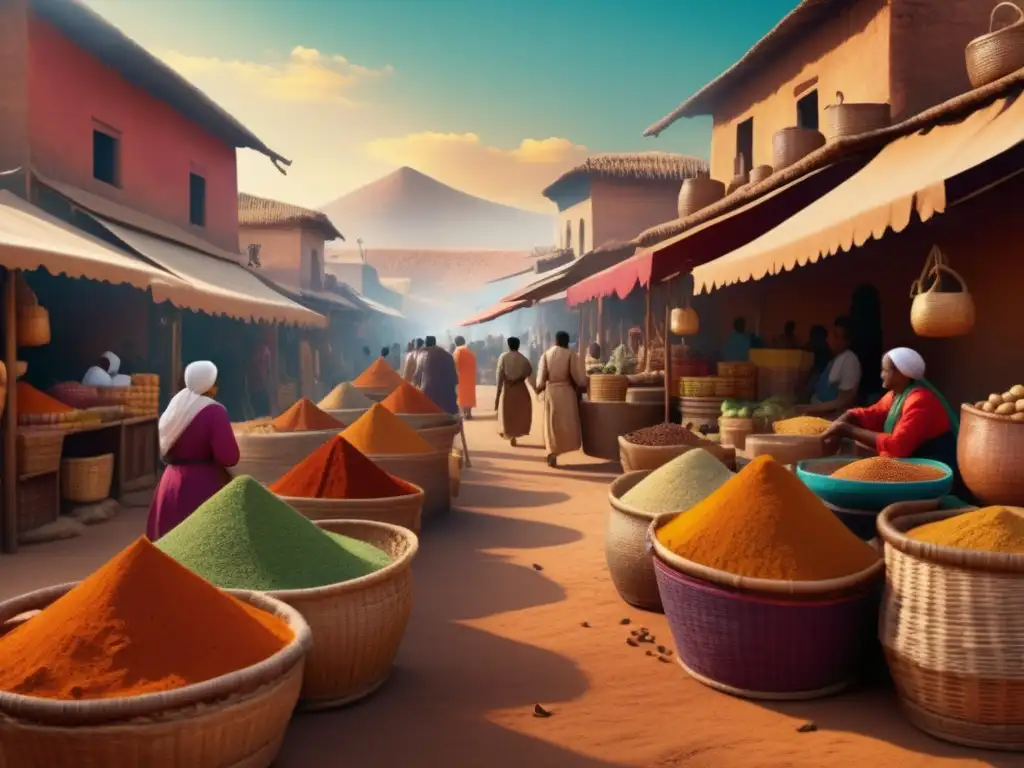 Mercado antiguo con especias y arquitectura histórica Mercado antiguo con canela: historia, cultura y beneficios curativos