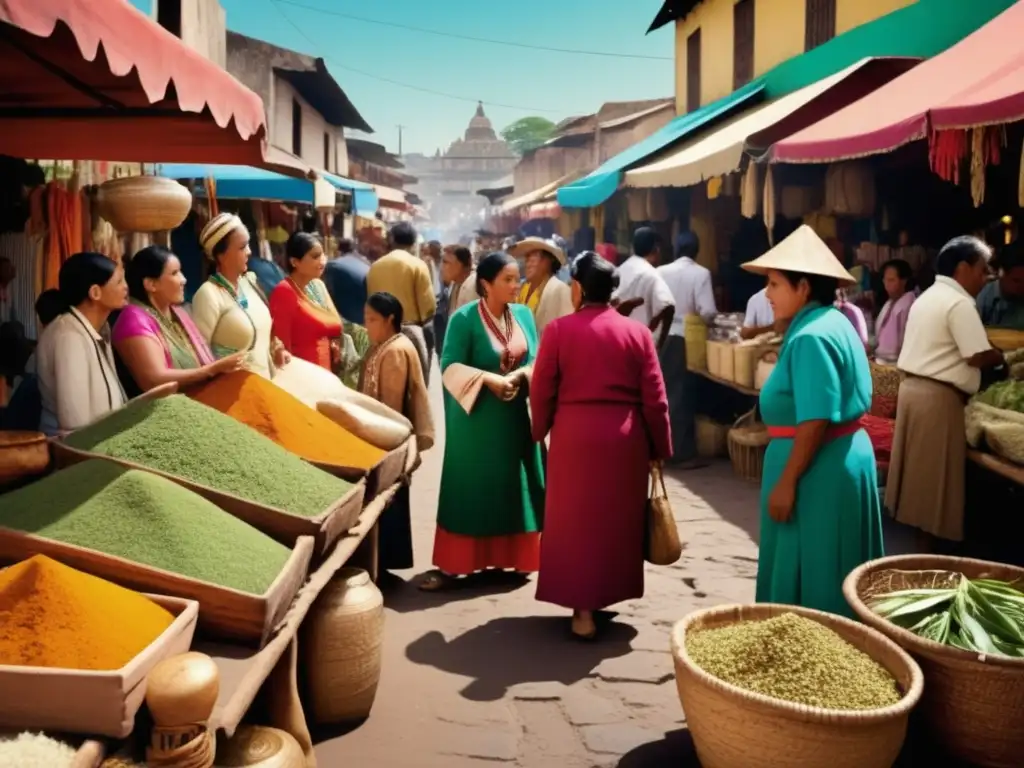 Mercado de medicina tradicional en ciudad latinoamericana Mercado tradicional de medicina en América Latina - Beneficios y usos de las recetas curativas tradicionales de América