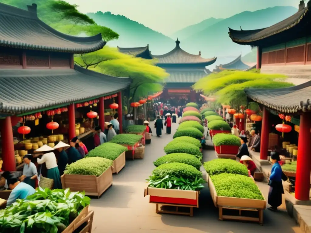 Mercado de té en China antigua: Beneficios del té en medicina tradicional