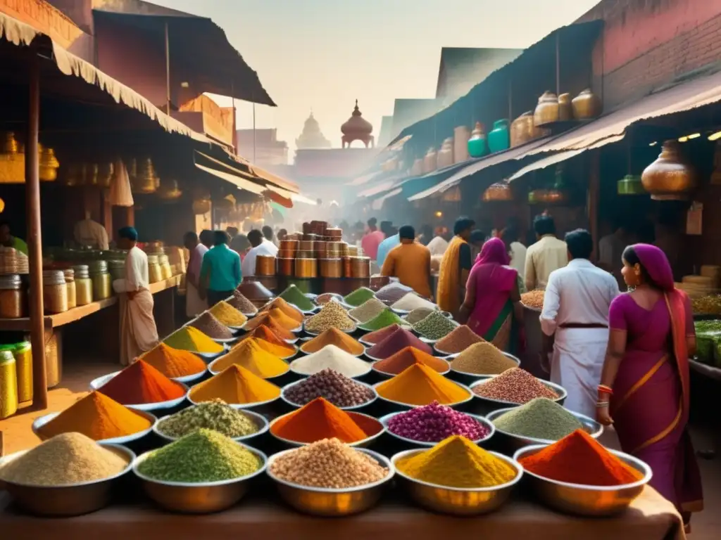 Mercado de especias en la India Mercado de especias en India - Propiedades curativas de alimentos tradicionales