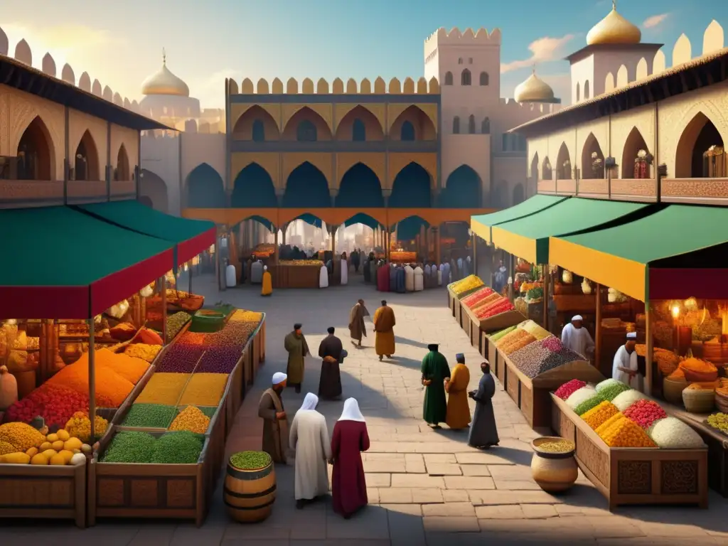 Mercado medieval: colores vibrantes, arquitectura y tradiciones islámicas Mercado medieval islámico: Beneficios alimentos curativos medicina islámica