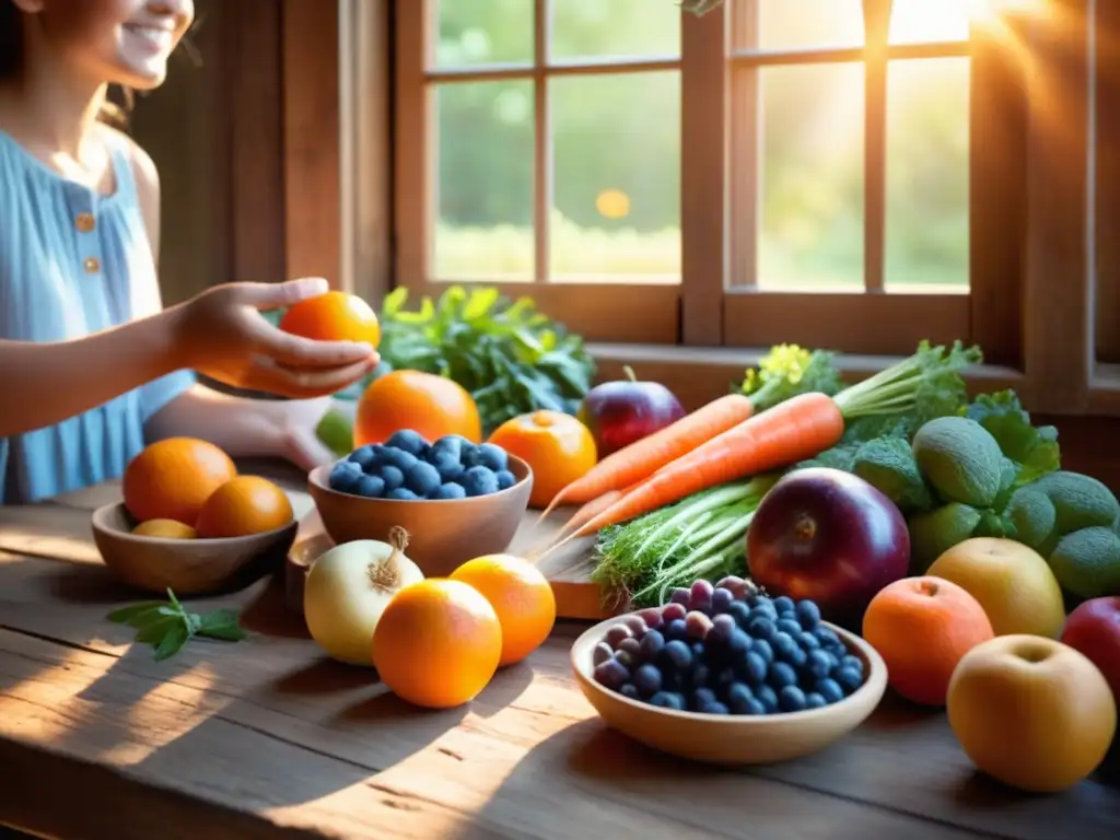 Niño disfrutando de alimentos saludables Niño con alimentos curativos tradicionales