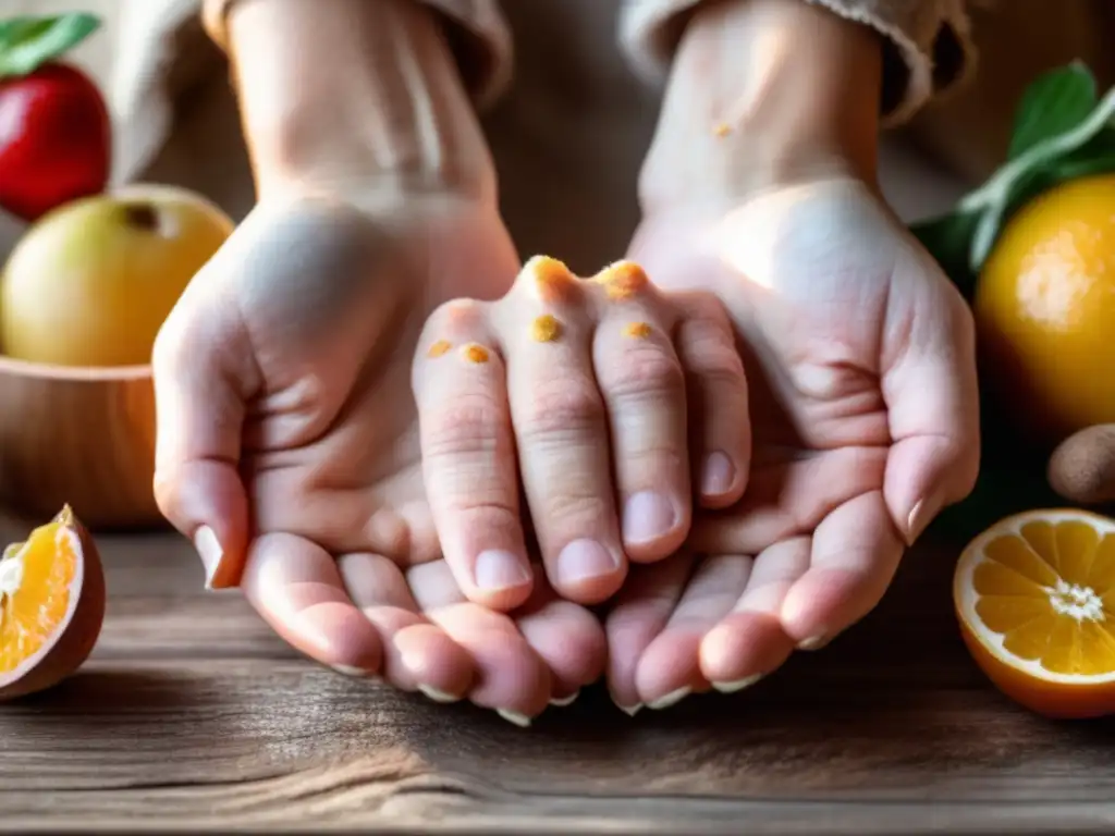 Manos con psoriasis y alimentos curativos Alimentos curativos para tratar psoriasis: investigación profunda