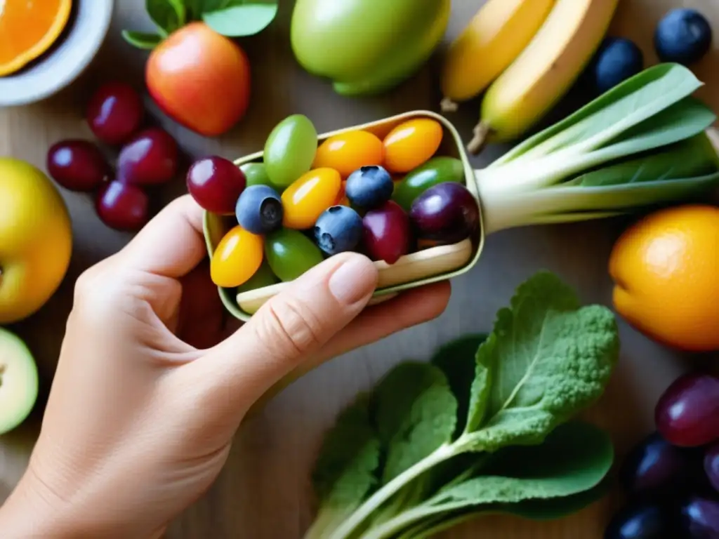 Beneficios de suplementos naturales con frutas y verduras Beneficios de suplementos naturales saludables con frutas y vegetales frescos -