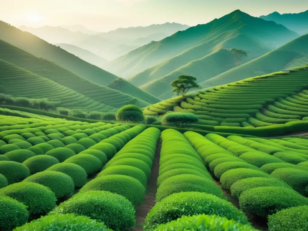 Plantación de té verde en China: belleza y tradición Plantación de té verde en China - Beneficios del té verde como remedio natural