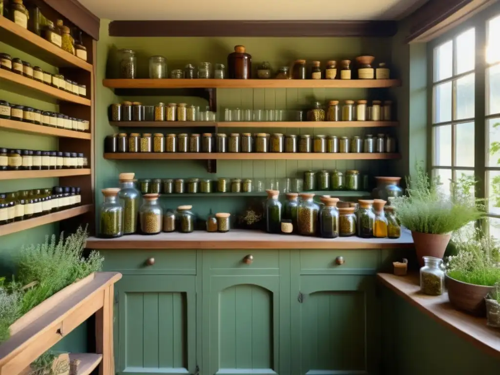 Tienda de hierbas medicinales vintage Tienda vintage de hierbas medicinales con soluciones naturales - Beneficios de suplementos naturales saludables